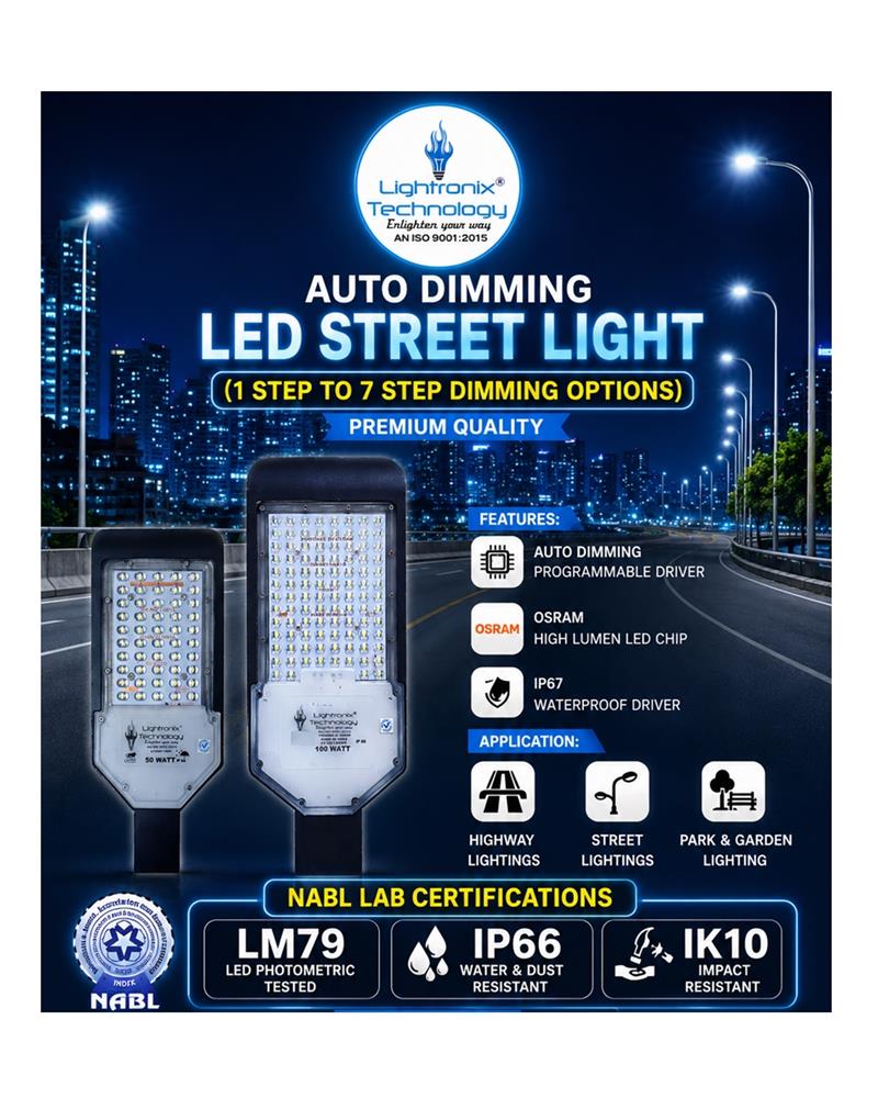 AUTO DIMMING LED STREET LIGHT