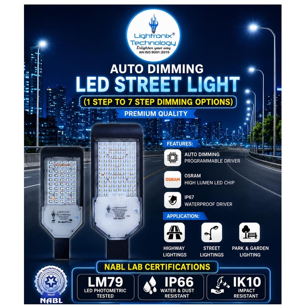 AUTO DIMMING LED STREET LIGHT-SMART LED STREET LIGHT